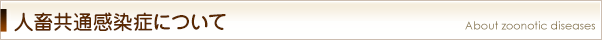 人畜共通感染症について
